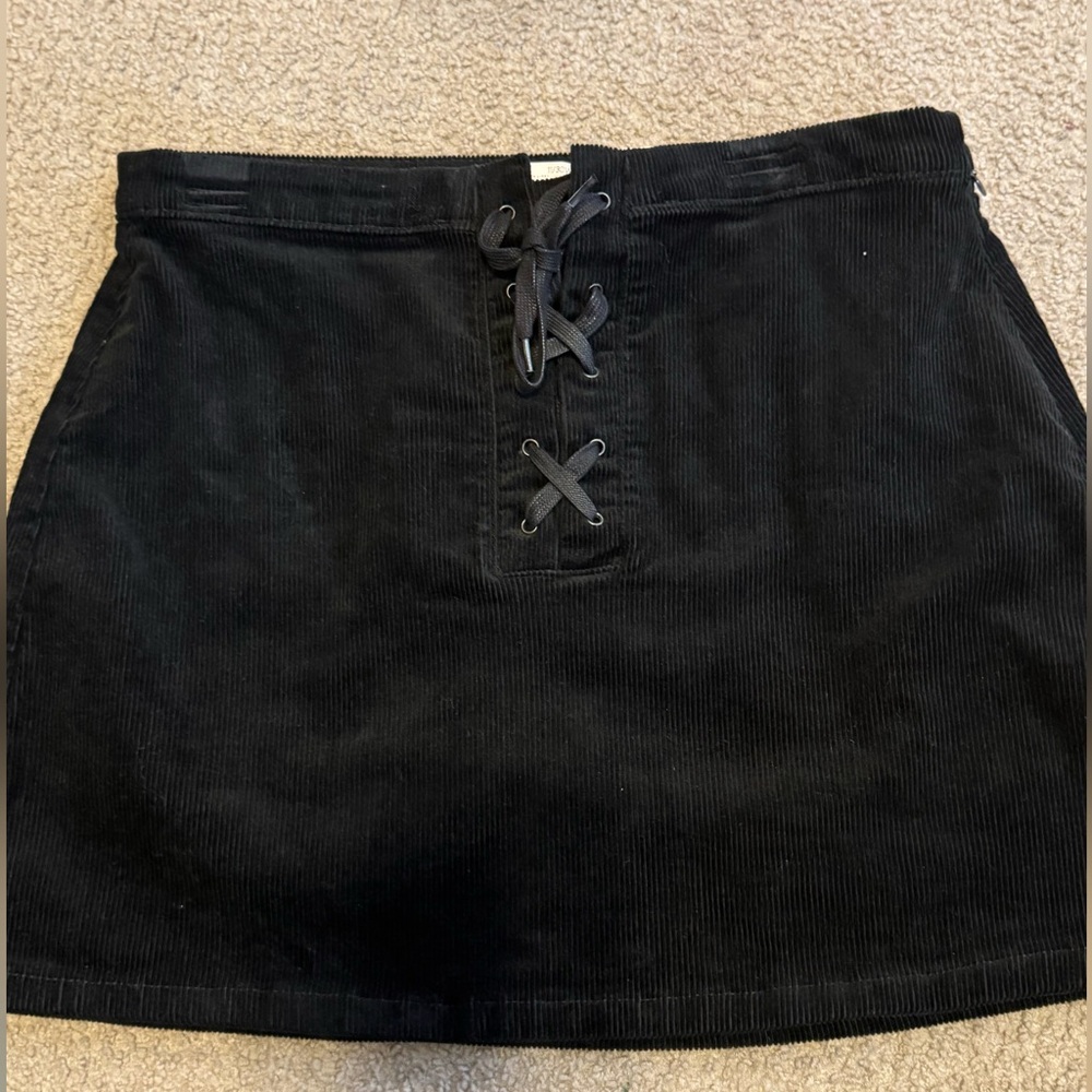 SO corduroy lace up mini skirt
